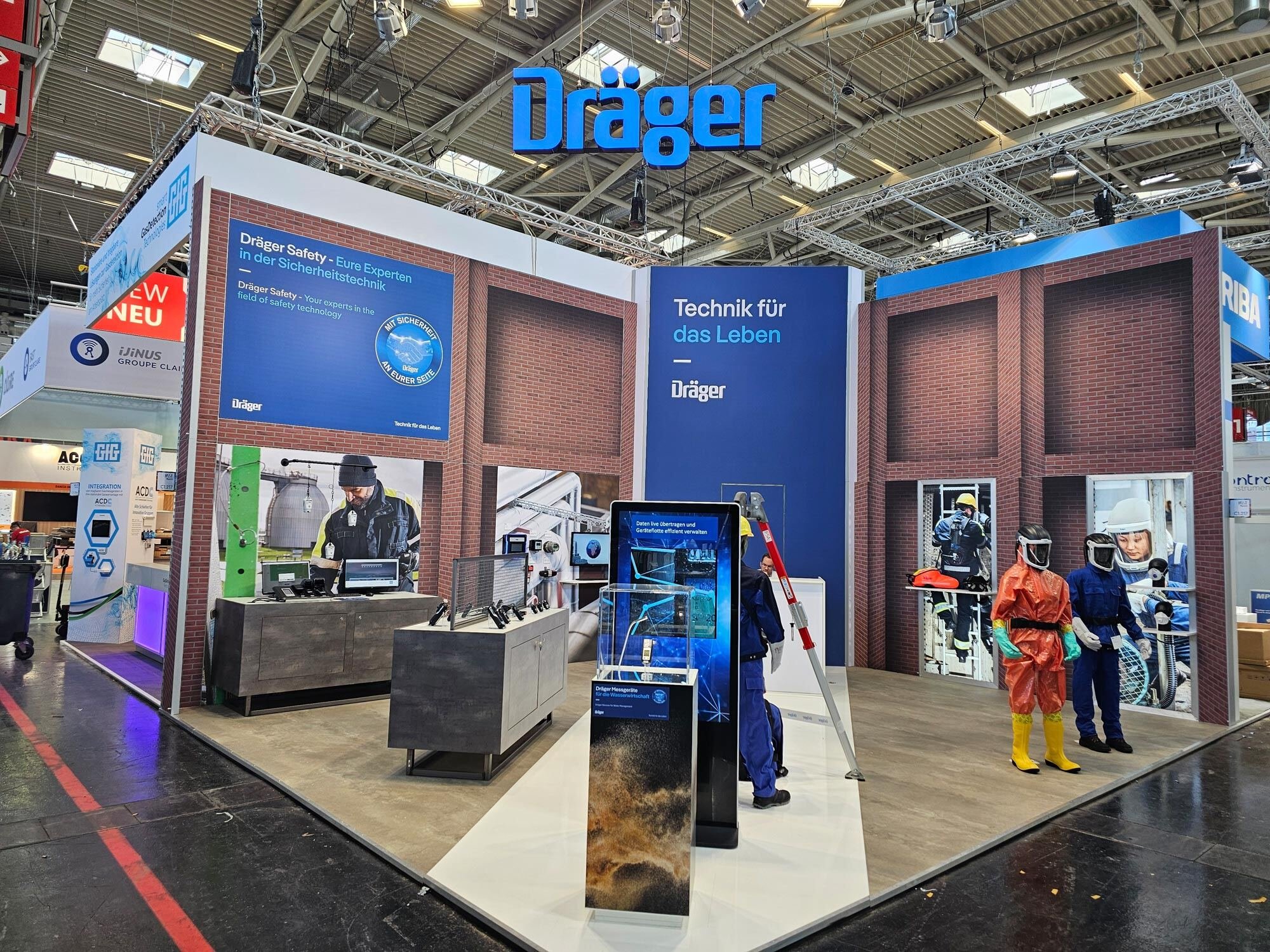 Individueller Messestand für Dräger auf der IFAT 2024 in München 