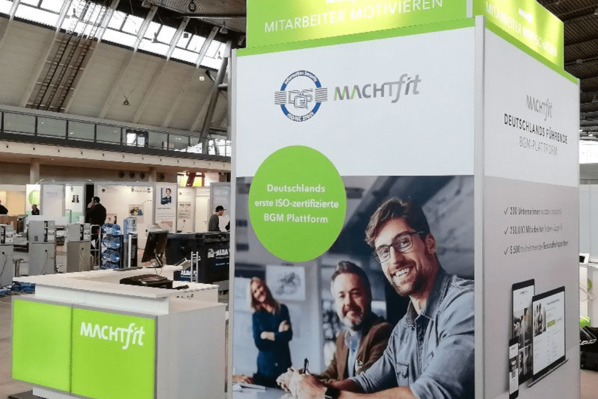 Exhibition stand for Machtfit at CHC in stuttgart