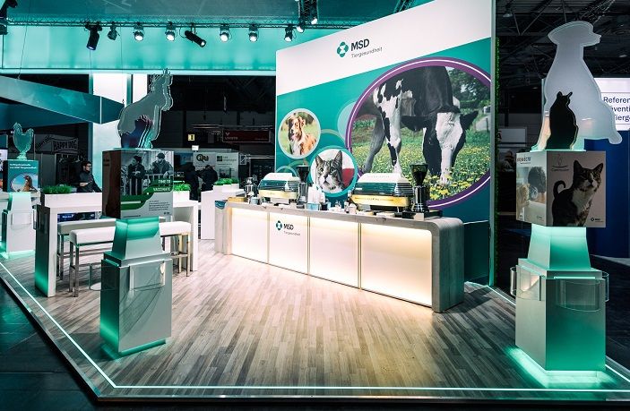 Exhibition stand for MSD at TÄK in Leipzig