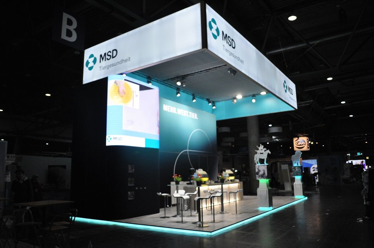 Exhibition stand for MSD at TÄK in Leipzig