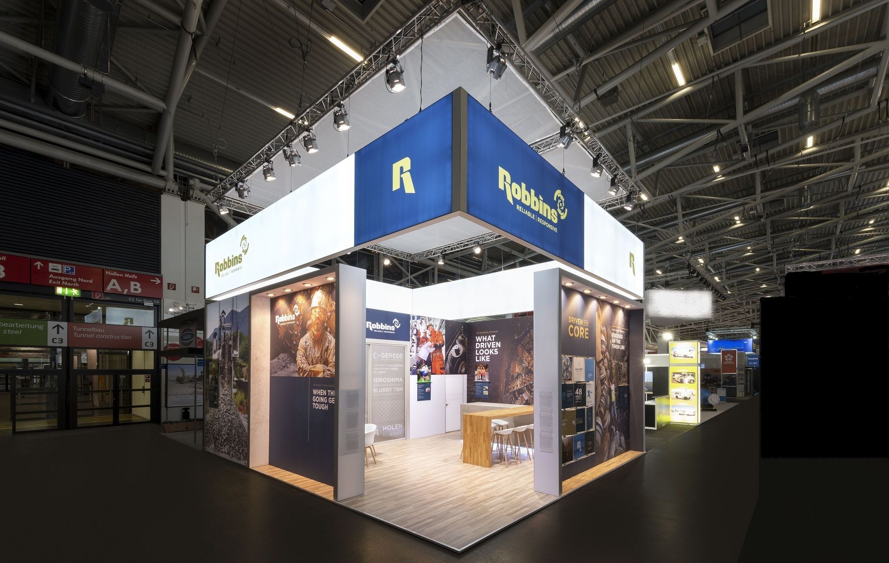 Messestand für Robbins auf der Bauma